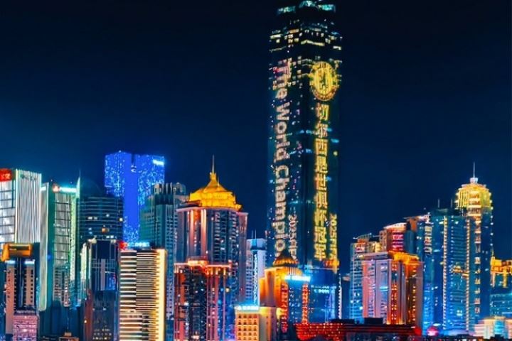 官方转发！切尔西社媒转发重庆环金中心灯光秀，引发外国网友赞叹