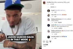 遭曼联球迷狂喷🤬被嘲讽周薪30万镑，桑乔回复：欧洲冠军🏆️